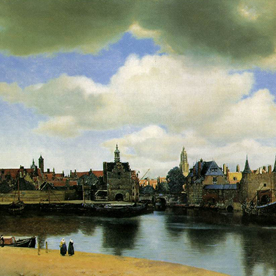 تابلوی نقاشی نمایی از دِلفت اثر یوهانس ورمیر