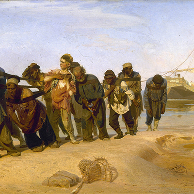 تابلوی نقاشی ،بارگزاران ولگا، اثر ایلیا رپین (Ilya_Repin)