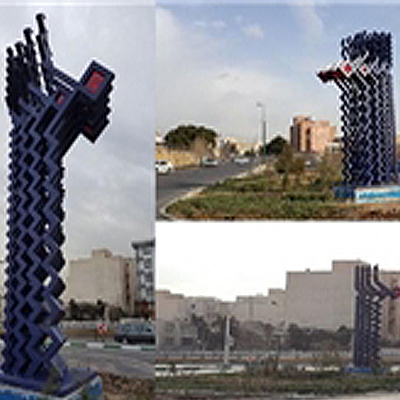 ساخت و نصب اثر حجمی بدون عنوان از نقوش اسلامی